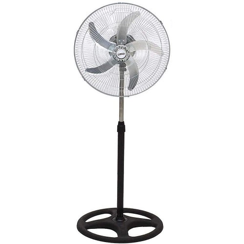 Ventilatore A Piantana Da Pavimento Oscillante 5 Pale in Metallo 3 Velocità 50w